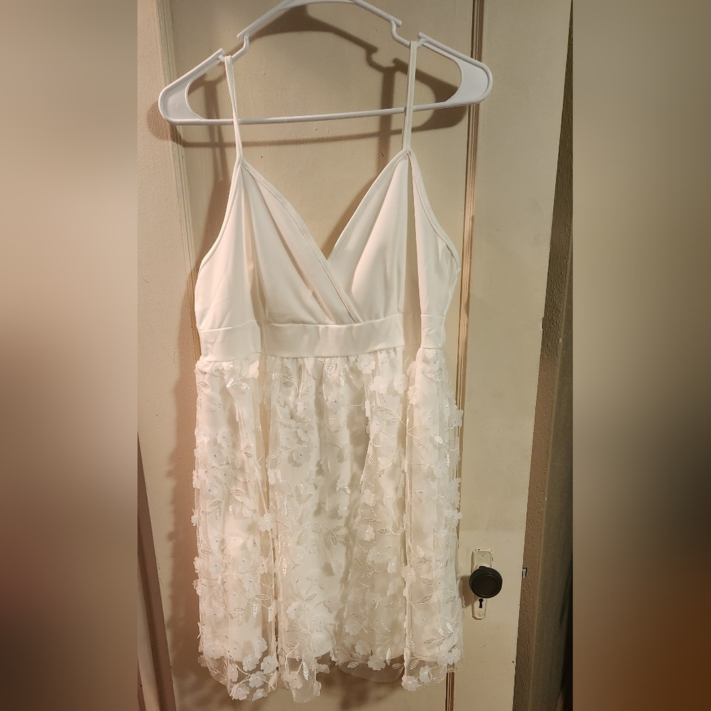 White mini dress